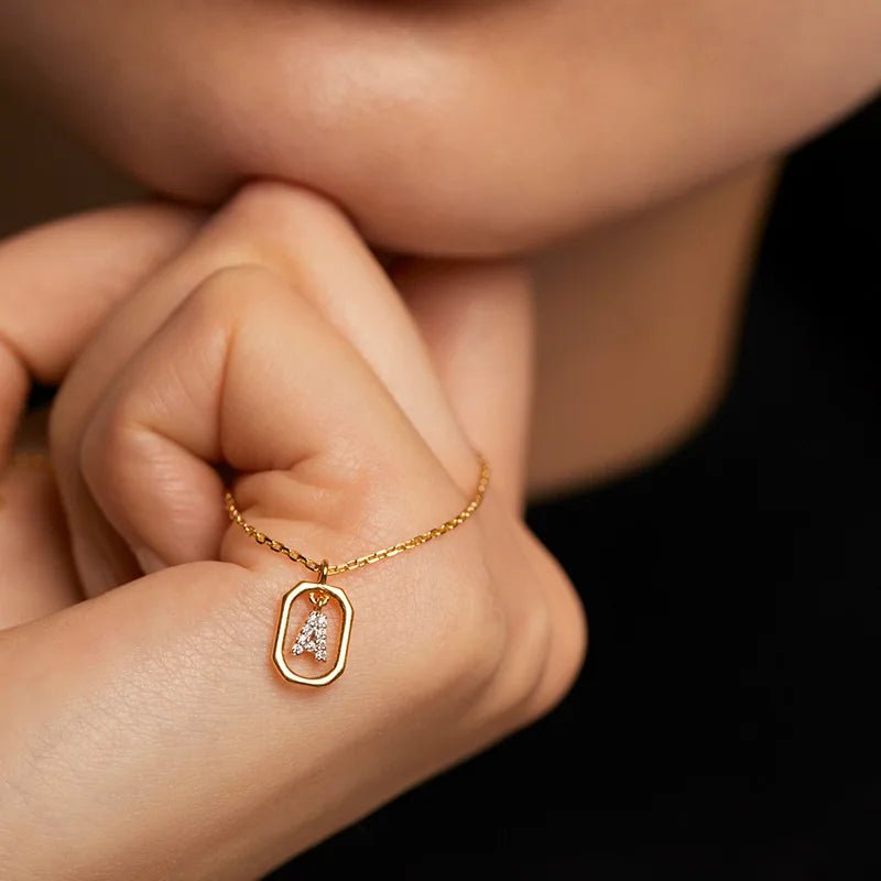ZEYA - Bianca Letter Zirconia Necklace