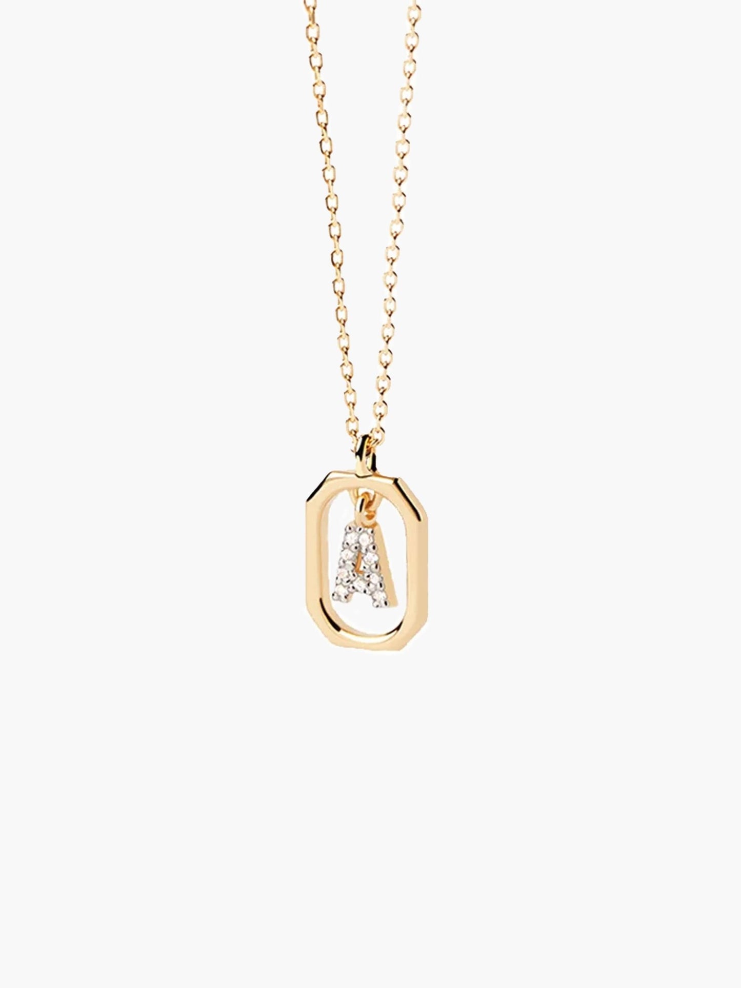 ZEYA - Bianca Letter Zirconia Necklace