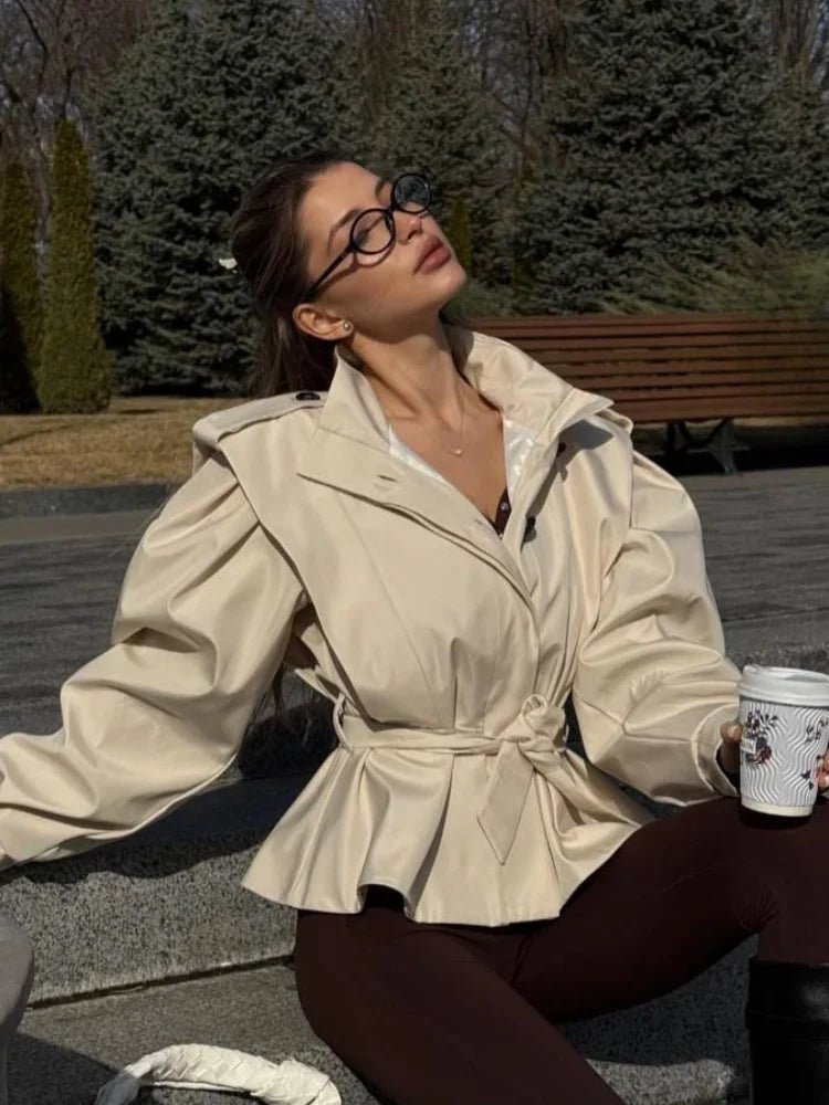 ZEYA - Francine Cropped Trench Coat