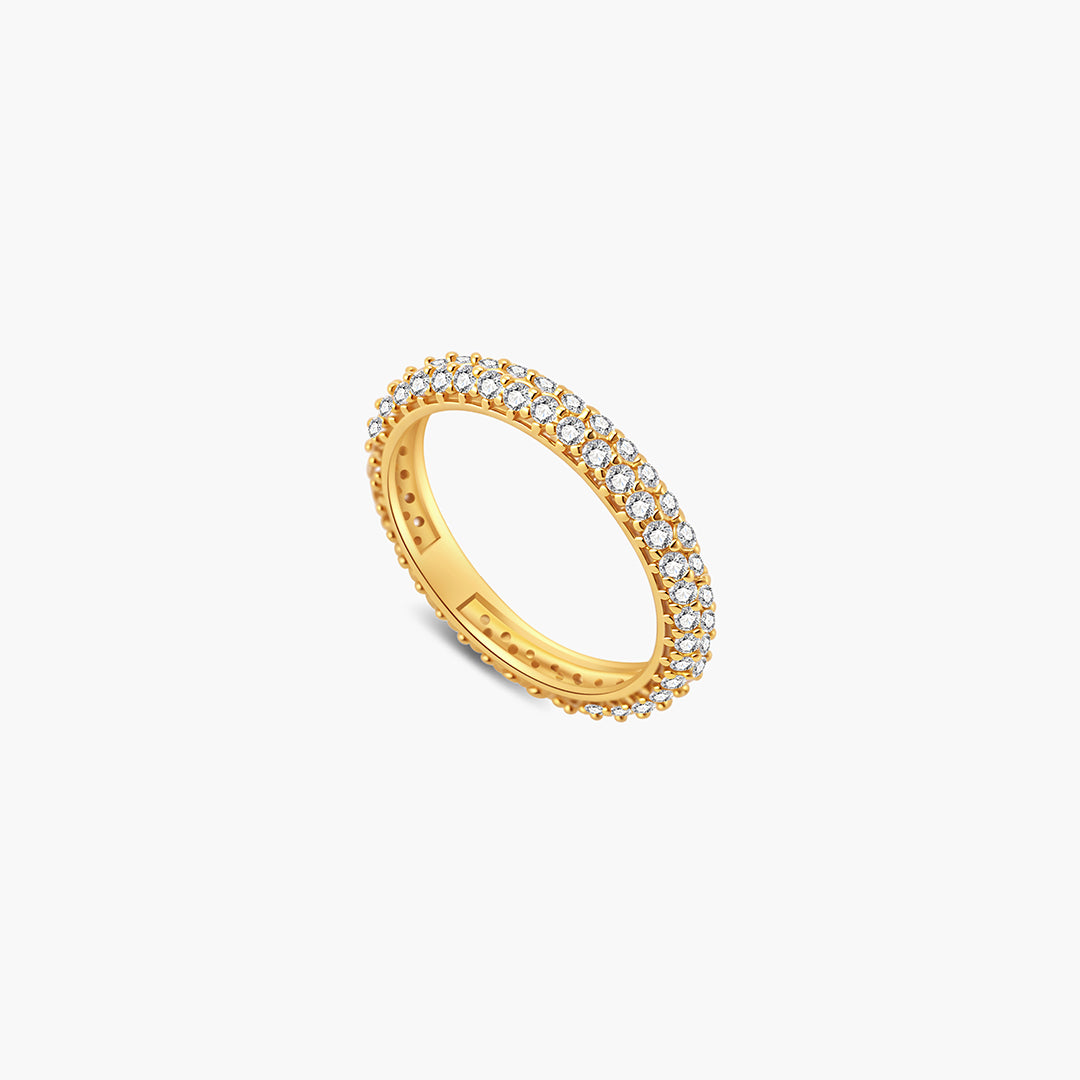 Bague Soraya avec strass et bordure en couronne