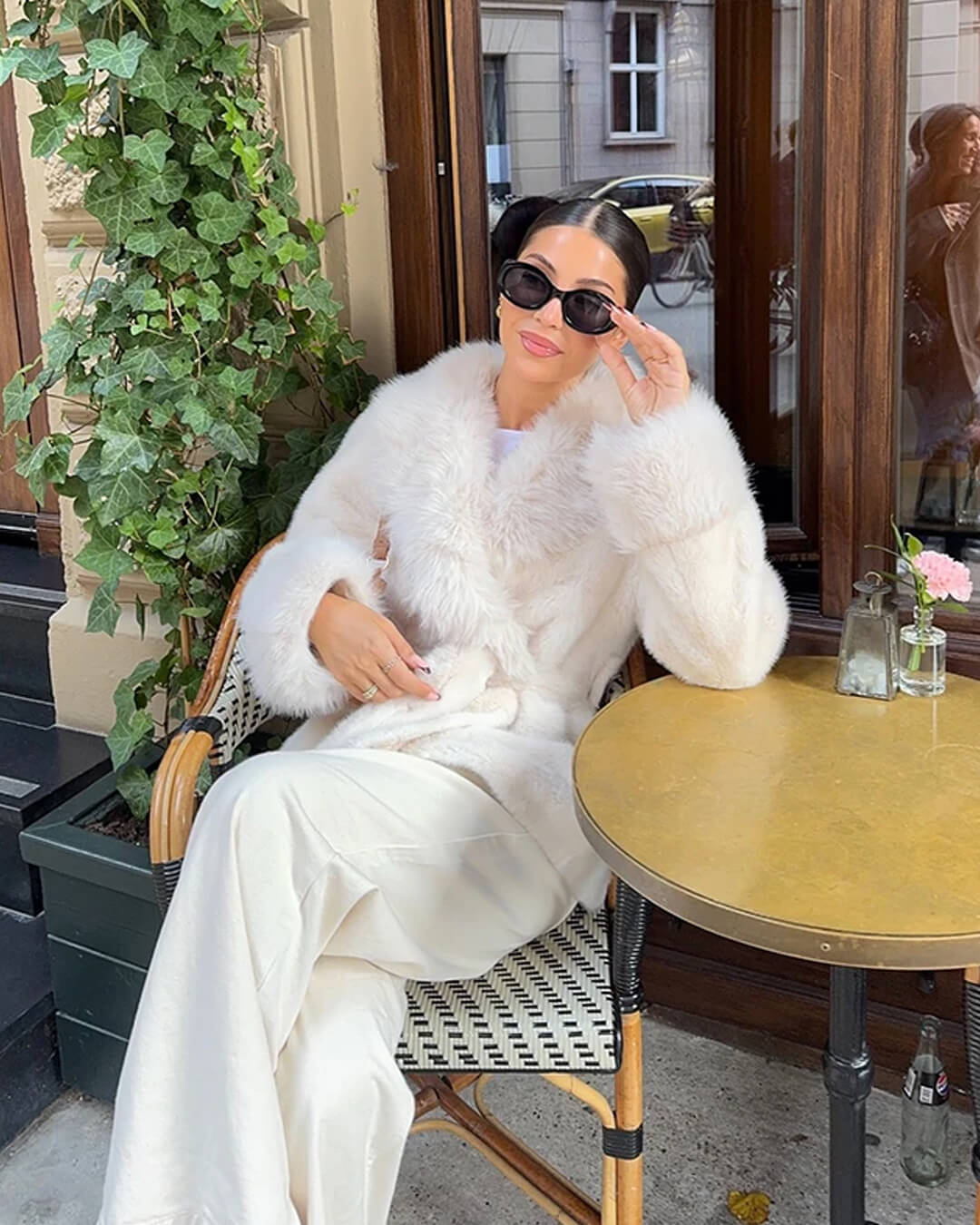 ZEYA - Carmina Faux Fur Trim Coat