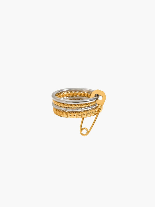 ZEYA - Claudine stacked Pin Rings