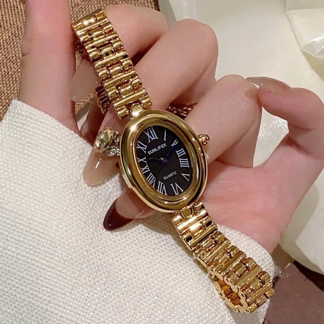 ZEYA - Josephine Oval Watch with Sleek Strap