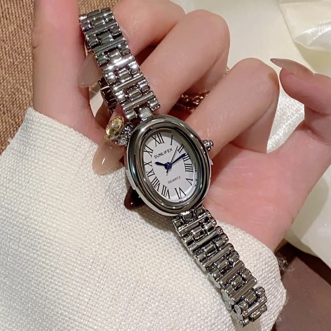 ZEYA - Josephine Oval Watch with Sleek Strap