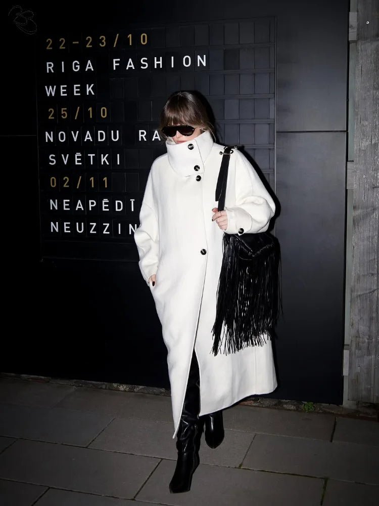 ZEYA - Julia Stand Collar Long Coat