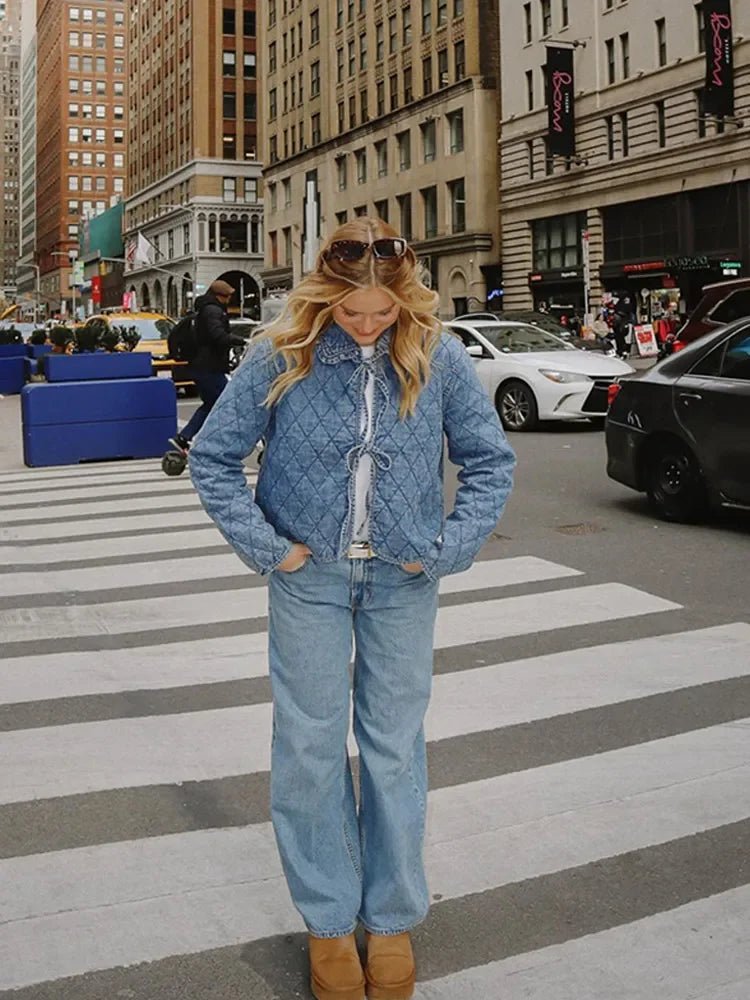 ZEYA - Lana Denim Jacket with Lace Design