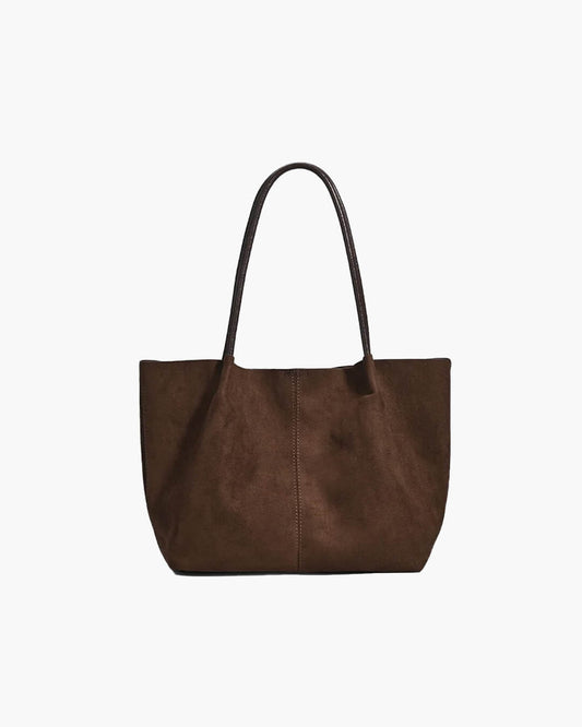 ZEYA - Tessa Suede Tote Bag with Pouch