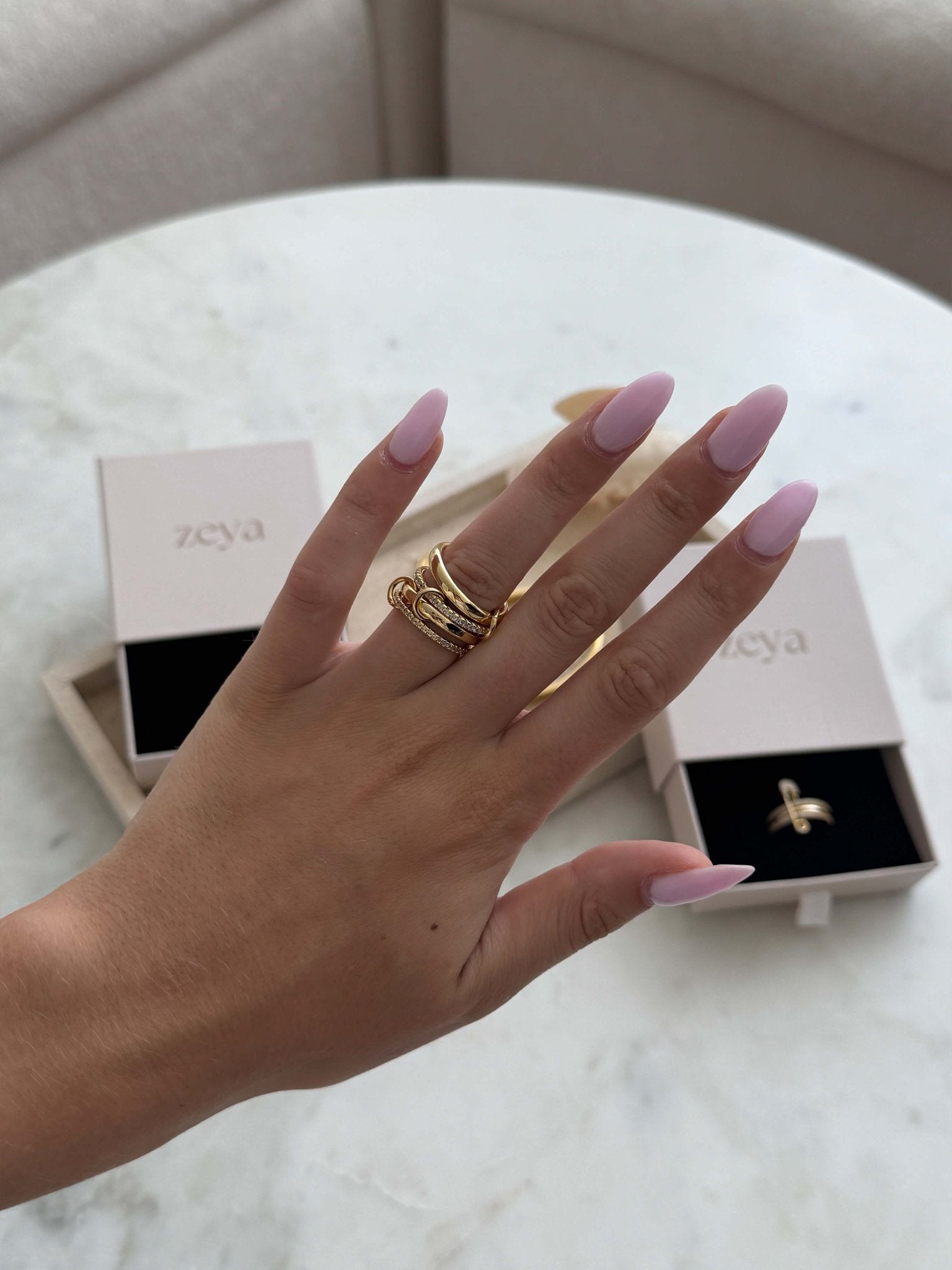 ZEYA - ZEYA Statement Ring Bundle